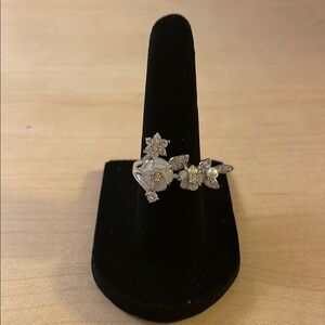 Melinda Maria Silver Floral Cluster Ring